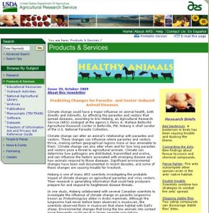 New Issue of ARS Healthy Animals Newsletter Available Image